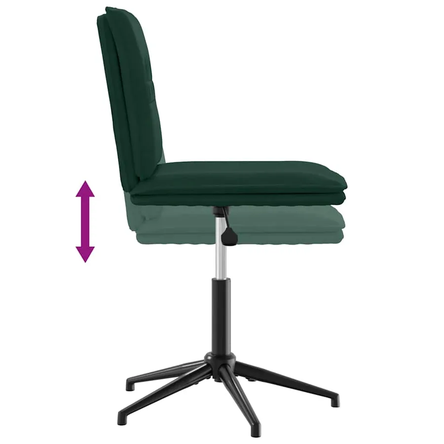 Chaises à manger lot de 4 Vert foncé Velours - 7