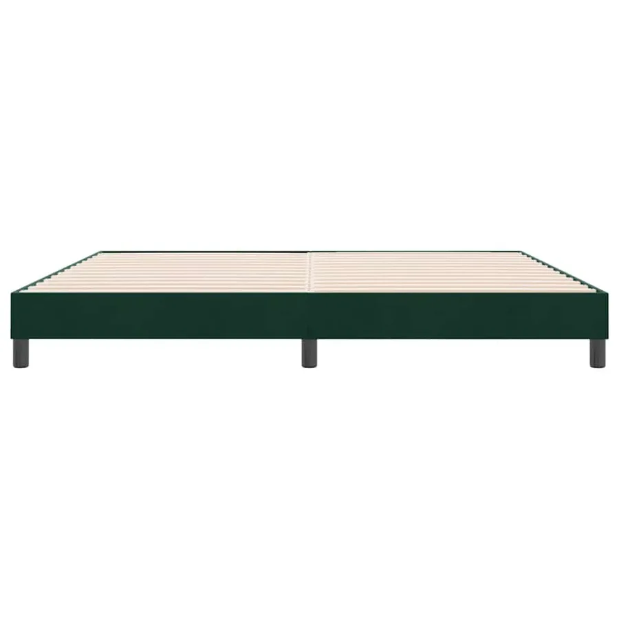 Cadre de lit sans matelas vert foncé 180x220 cm velours - 5