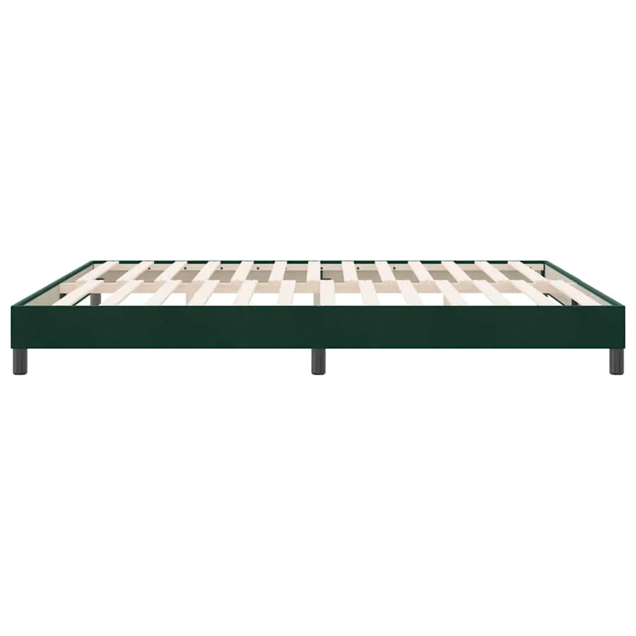 Cadre de lit sans matelas vert foncé 180x220 cm velours - 6