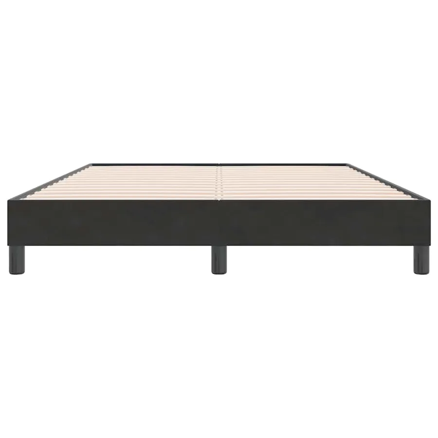Cadre de lit sans matelas noir 160x220 cm velours - 5