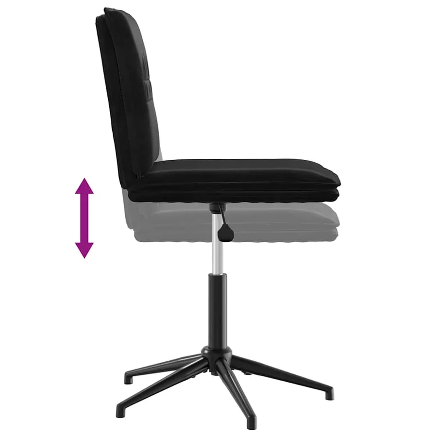 Chaise à manger Noir Velours - 6