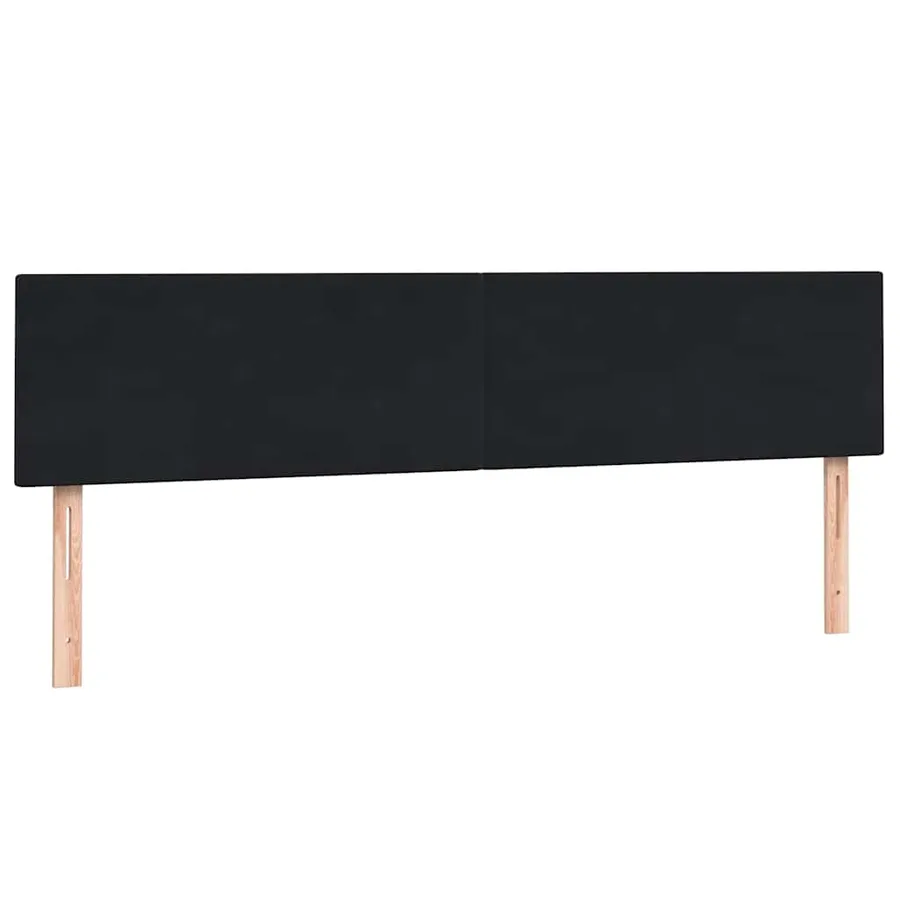 Sommier à lattes de lit avec matelas noir 200x220 cm velours - 5