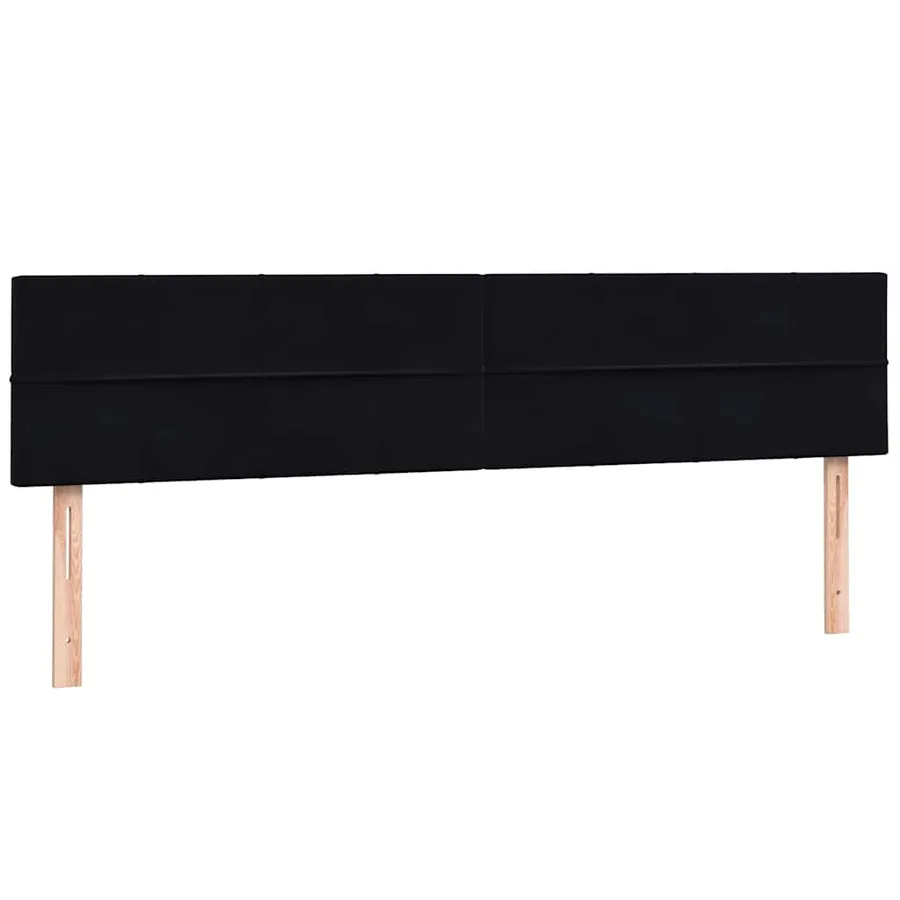 Sommier à lattes de lit avec matelas et LED noir 200x220 cm velours - 7