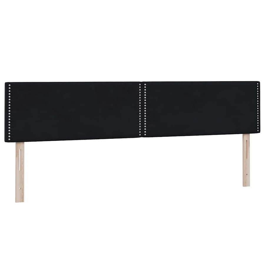 Sommier à lattes de lit avec matelas noir 200x220 cm velours - 7