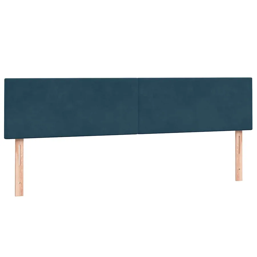 Sommier à lattes de lit et matelas bleu foncé 200x220cm velours - 5