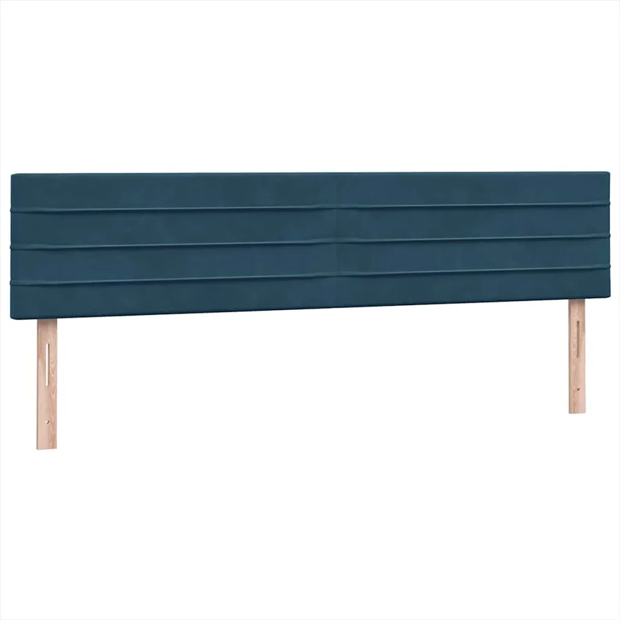 Sommier à lattes de lit et matelas bleu foncé 180x220cm velours - 7
