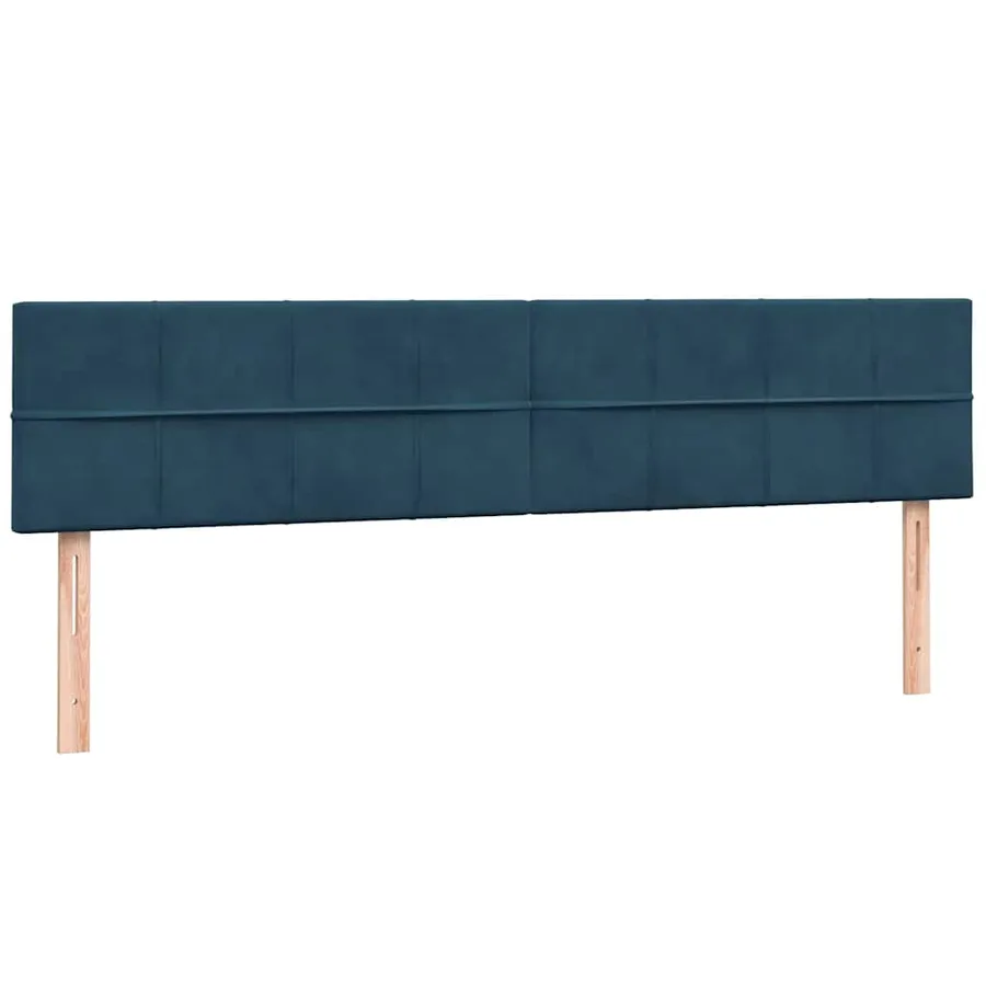 Sommier à lattes de lit et matelas bleu foncé 180x220cm velours - 6