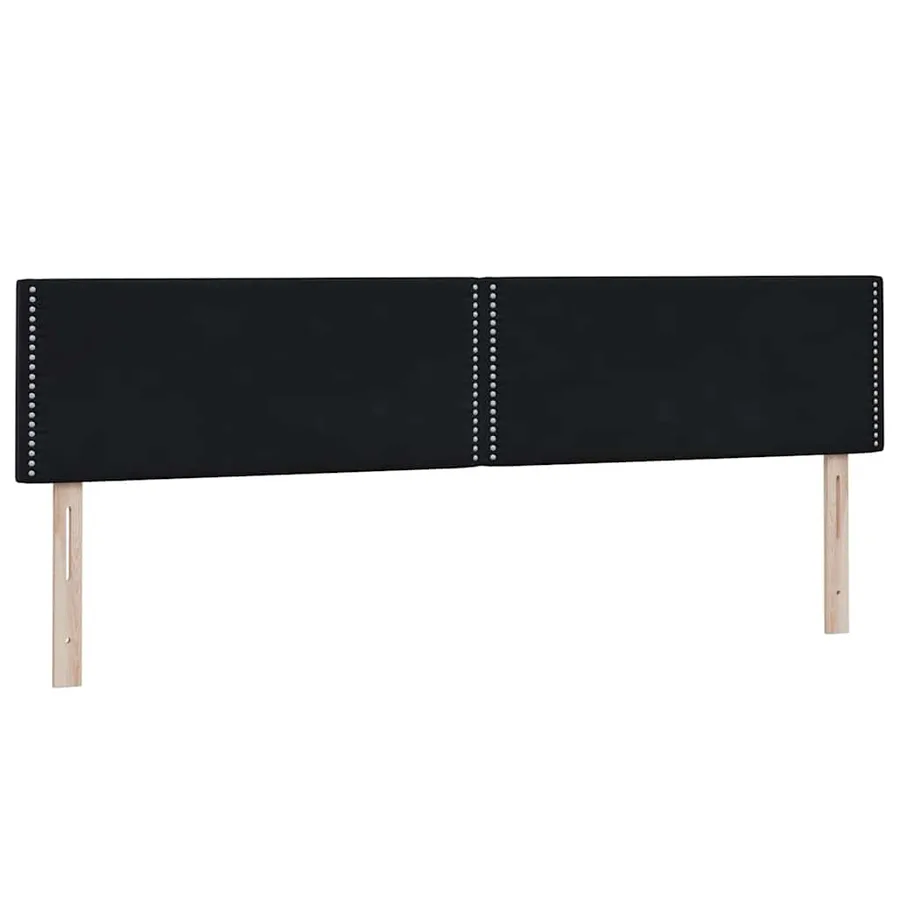 Sommier à lattes de lit avec matelas noir 180x220 cm velours - 6