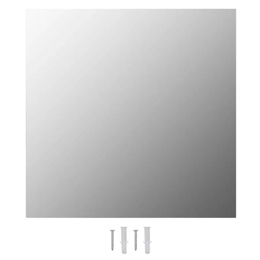 Miroir mural avec lampes LED Carré Verre - 7