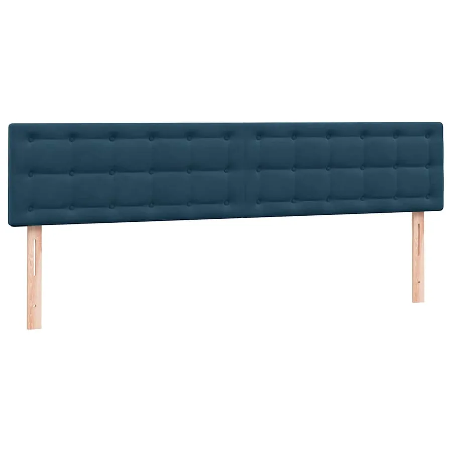 Sommier à lattes de lit et matelas bleu foncé 180x220cm velours - 7