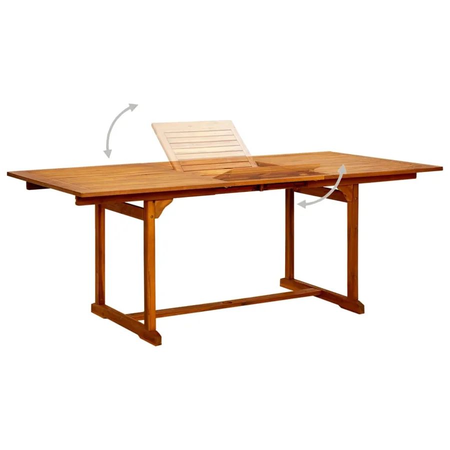 Ensemble à manger de jardin 5 pcs Bois d'acacia massif 150-200 cm - 5