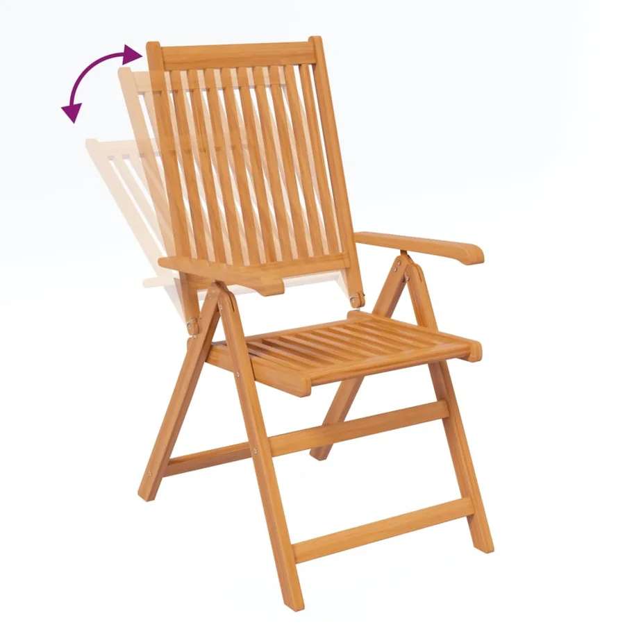 Ensemble à manger de jardin 5 pcs Bois d'acacia massif 150-200 cm - 8