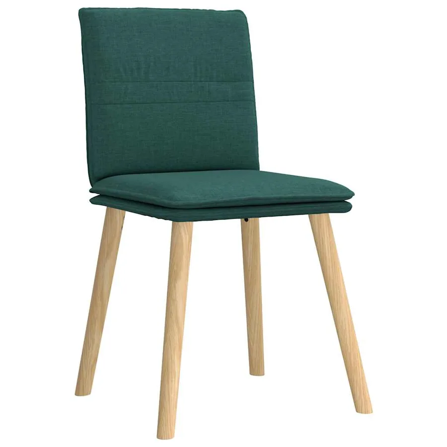 Chaises à manger lot de 6 vert foncé tissu - 3