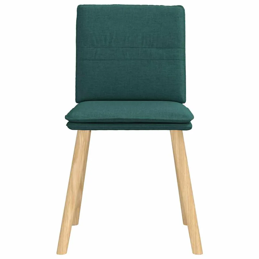 Chaises à manger lot de 6 vert foncé tissu - 4