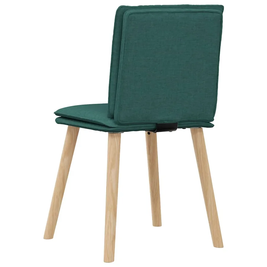 Chaises à manger lot de 6 vert foncé tissu - 6