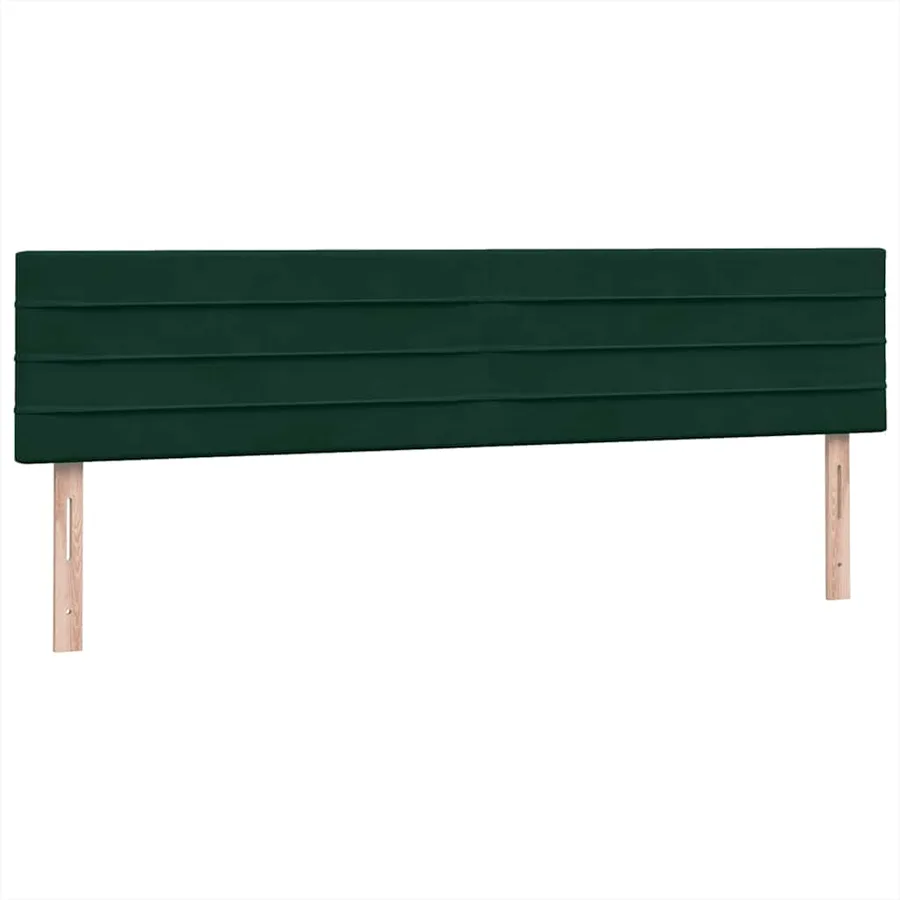 Sommier à lattes de lit et matelas vert foncé 200x220cm velours - 7