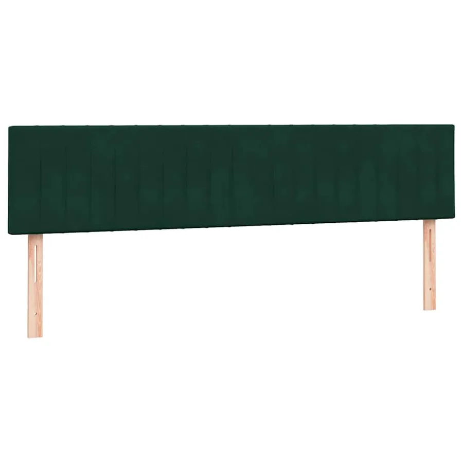 Sommier à lattes de lit et matelas vert foncé 200x220cm velours - 6