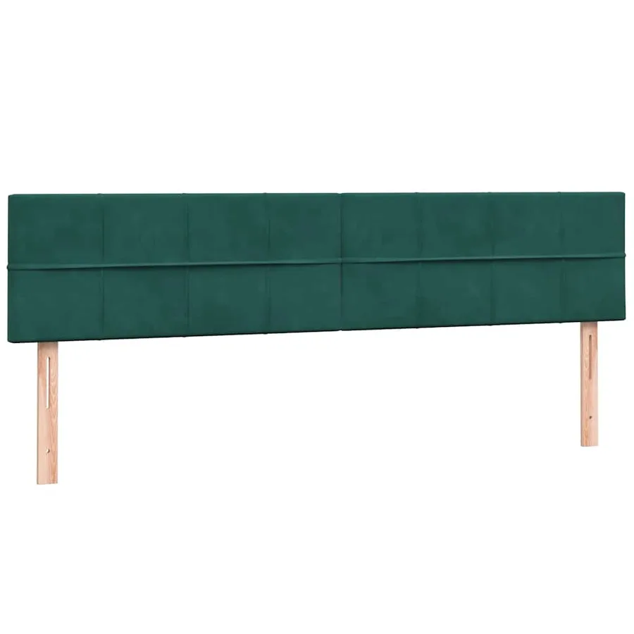 Sommier à lattes de lit et matelas vert foncé 200x220cm velours - 6
