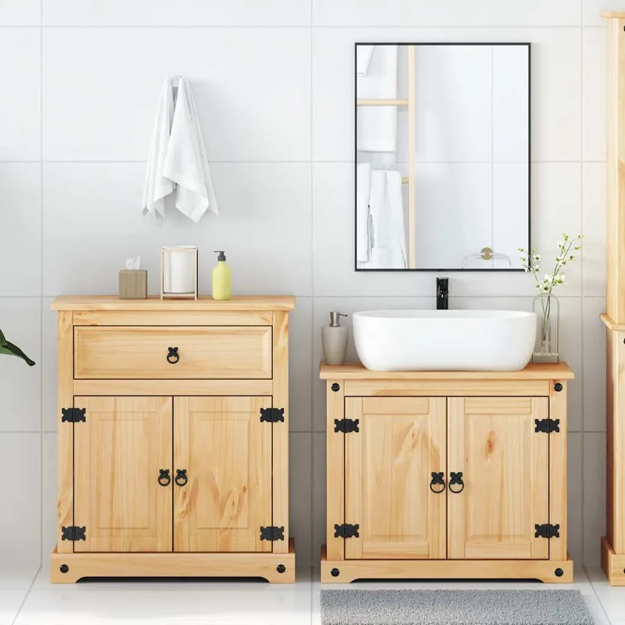 Ensemble de meubles salle de bain 2 pcs Corona bois pin massif - 3