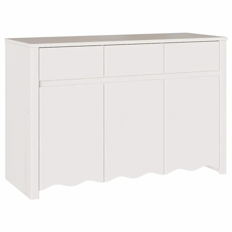 Buffet Drammen Blanc 114 x 43 x 75,5 cm Bois de pin massif - 2