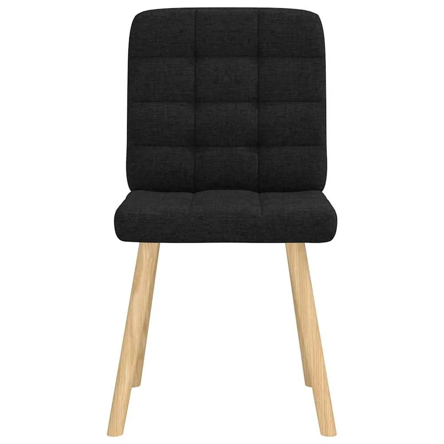 Chaises à manger lot de 2 noir tissu - 4