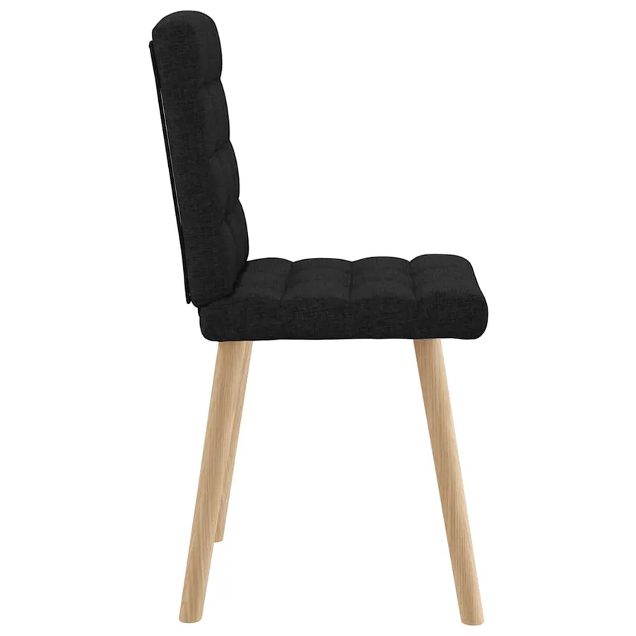 Chaises à manger lot de 2 noir tissu - 5