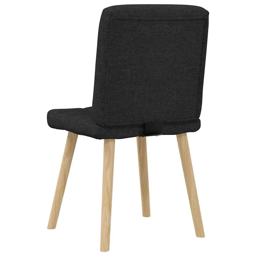 Chaises à manger lot de 2 noir tissu - 6
