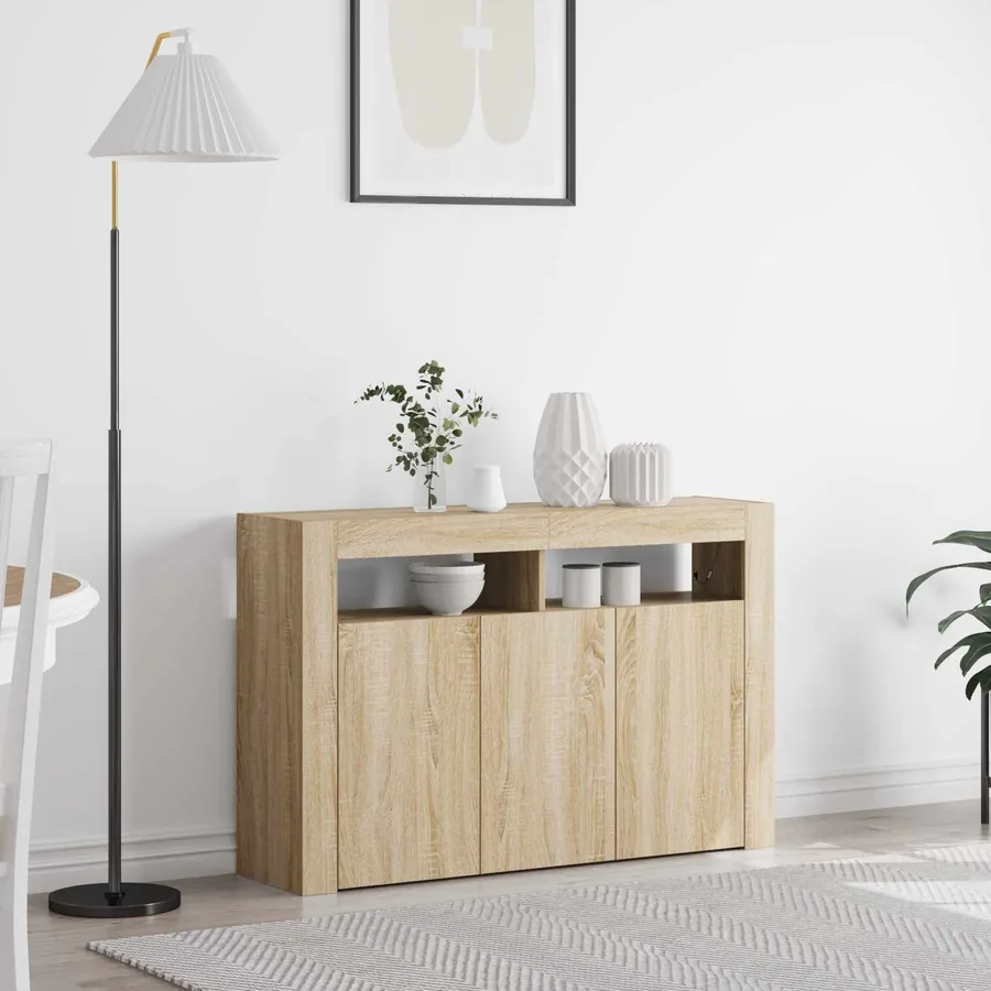 Buffet Chêne Sonoma 116 x 30 x 75 cm Bois d'ingénierie