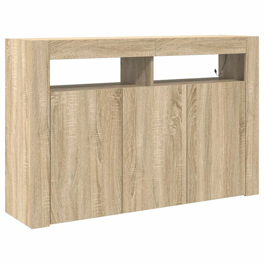 Buffet Chêne Sonoma 116 x 30 x 75 cm Bois d'ingénierie - 2