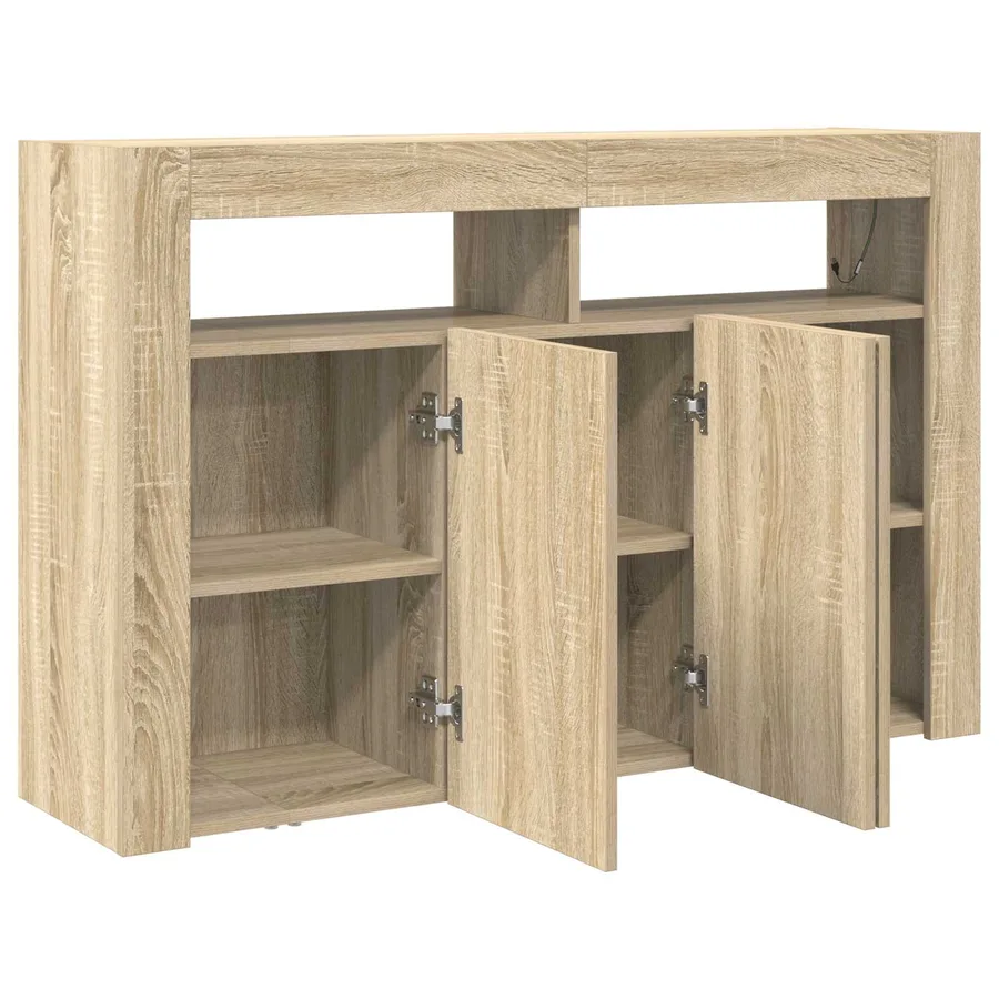 Buffet Chêne Sonoma 116 x 30 x 75 cm Bois d'ingénierie - 6