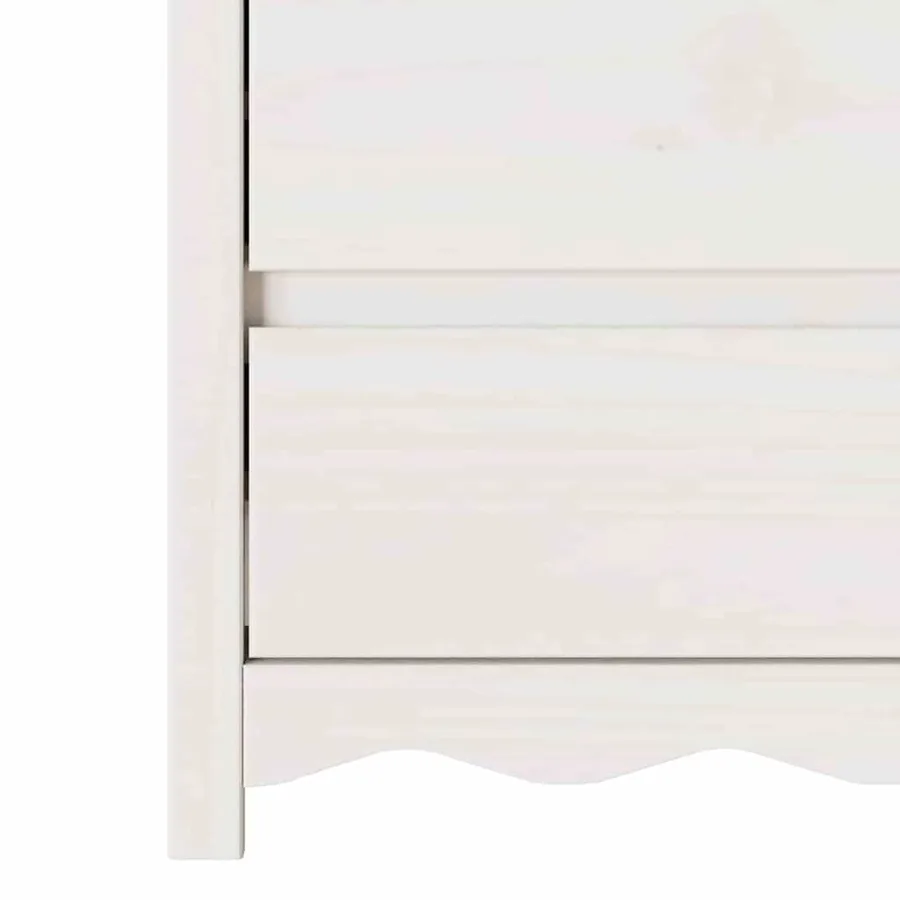 Commode Drammen Blanc 76,5 x 40 x 91 cm Bois de pin massif - 10