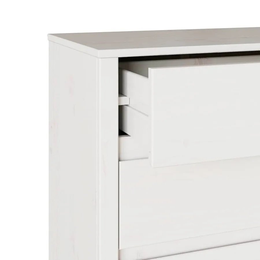 Commode Drammen Blanc 76,5 x 40 x 91 cm Bois de pin massif - 9