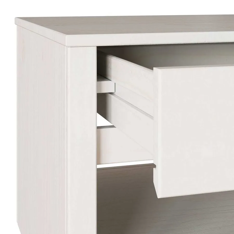Table basse Drammen Blanc 99 x 55 x 45 cm Bois de pin massif - 9