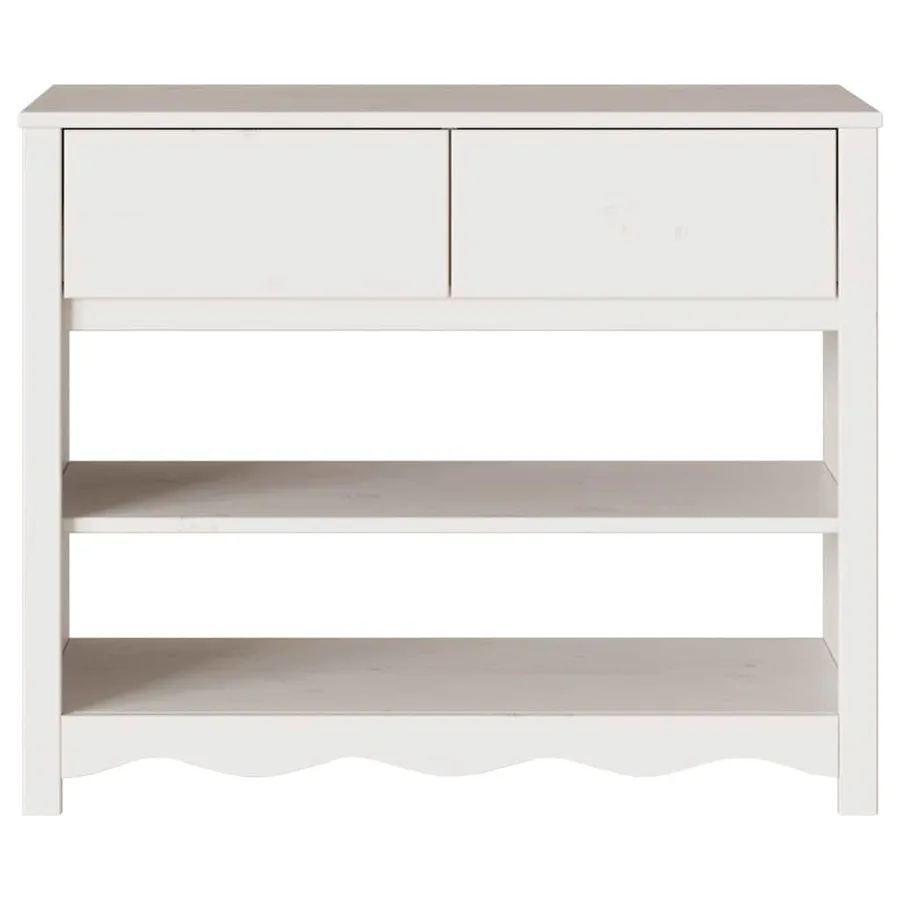 Table console avec tiroir Drammen Blanc 89,5 x 37 x 73 cm - 7