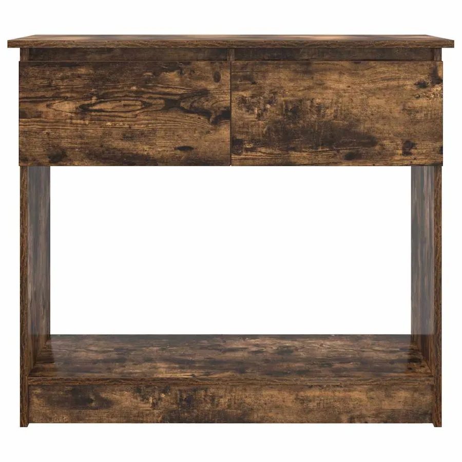 Table console avec tiroirs chêne fumé 85,5x38,5x74,5 cm - 6