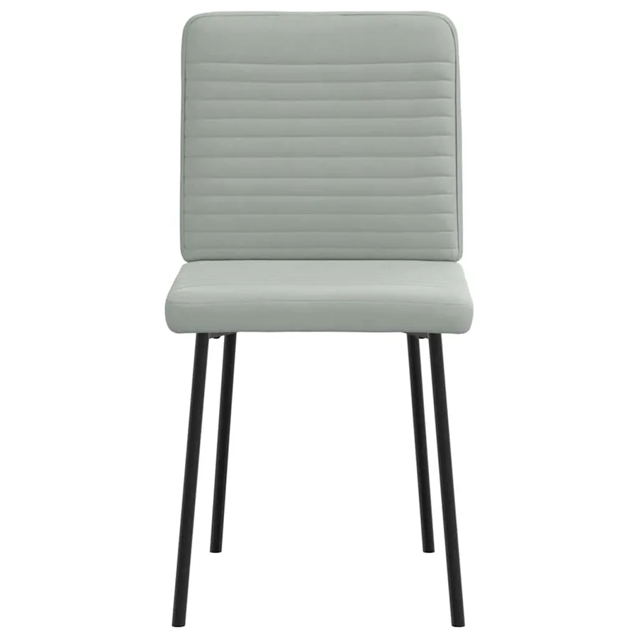 Chaises à manger lot de 6 gris clair velours - 4