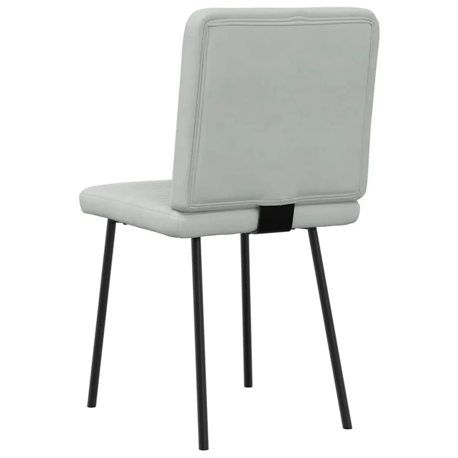 Chaises à manger lot de 6 gris clair velours - 6