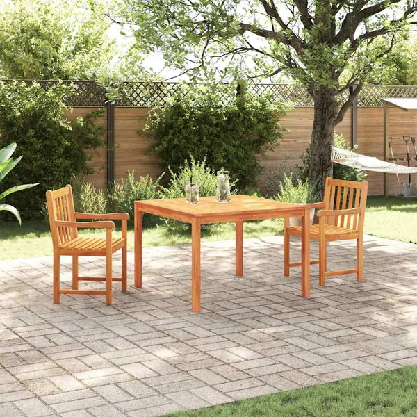 Ensemble de salle à manger pour jardin 3 pcs Marron