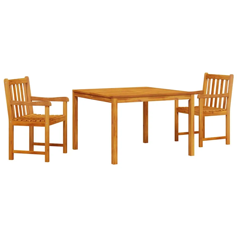 Ensemble de salle à manger pour jardin 3 pcs Marron - 2