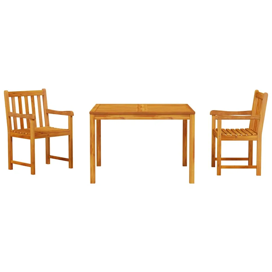 Ensemble de salle à manger pour jardin 3 pcs Marron - 7