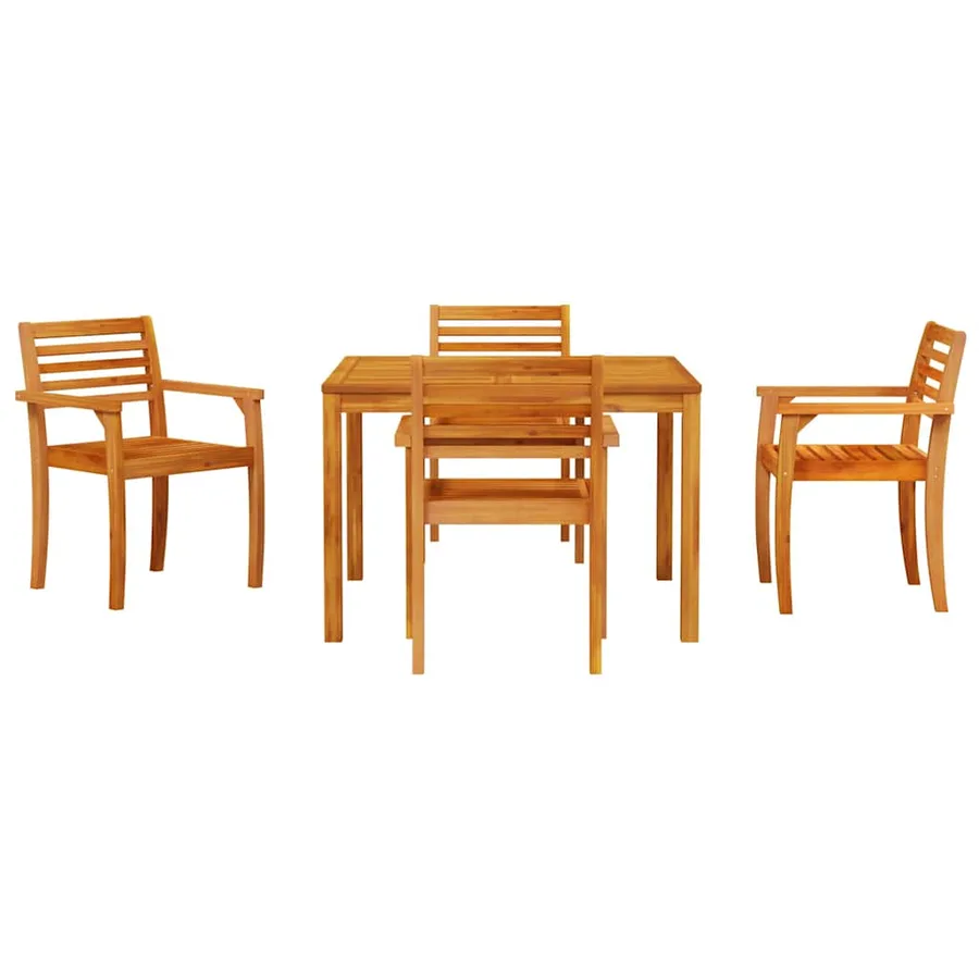Ensemble de salle à manger pour jardin 5 pcs Marron - 7
