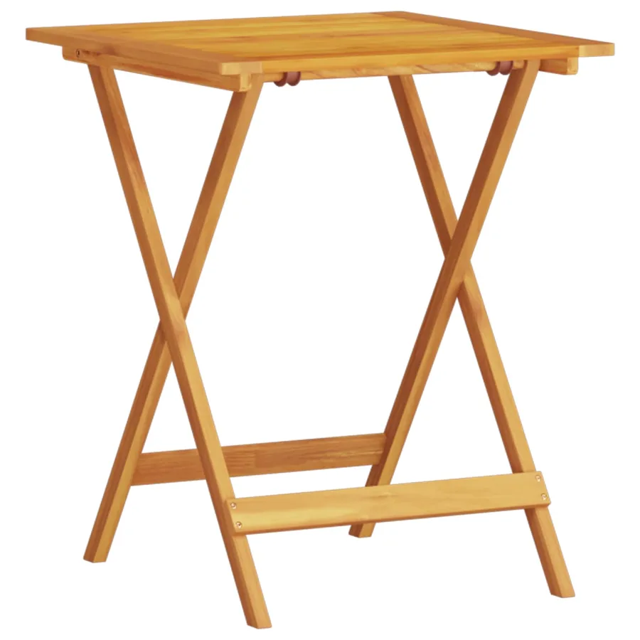 Ensemble bistro pliant 3 pcs Marron Bois d'Acacia Massif - 3