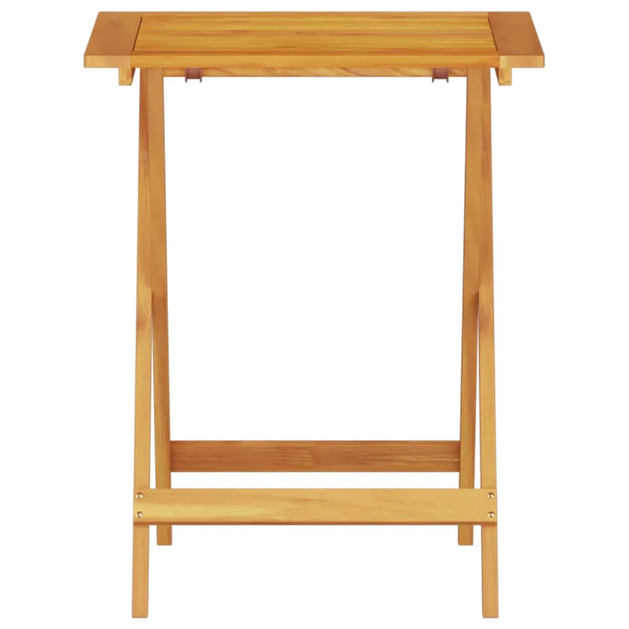 Ensemble bistro pliant 3 pcs Marron Bois d'Acacia Massif - 5