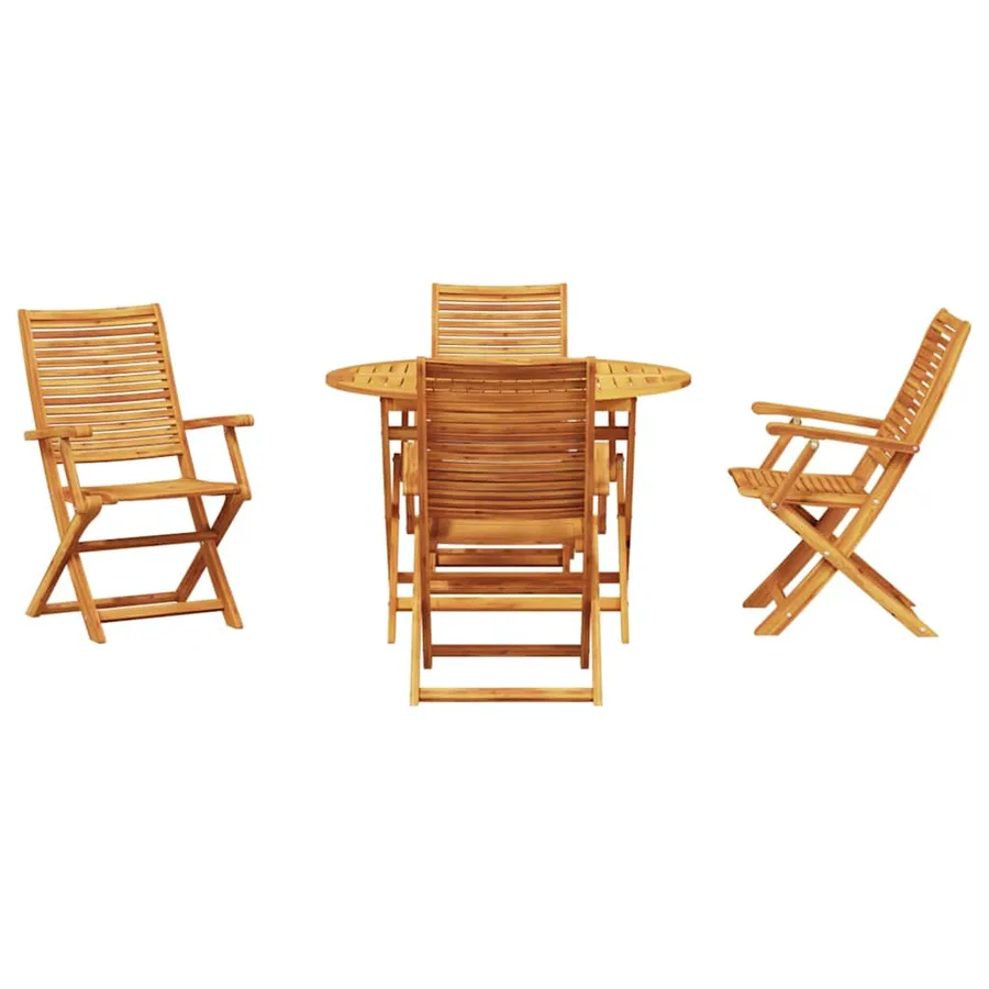 Ensemble de salle à manger pour jardin 5 pcs Marron - 7