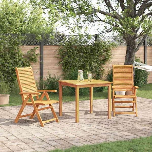 Ensemble de salle à manger pour jardin 3 pcs Marron