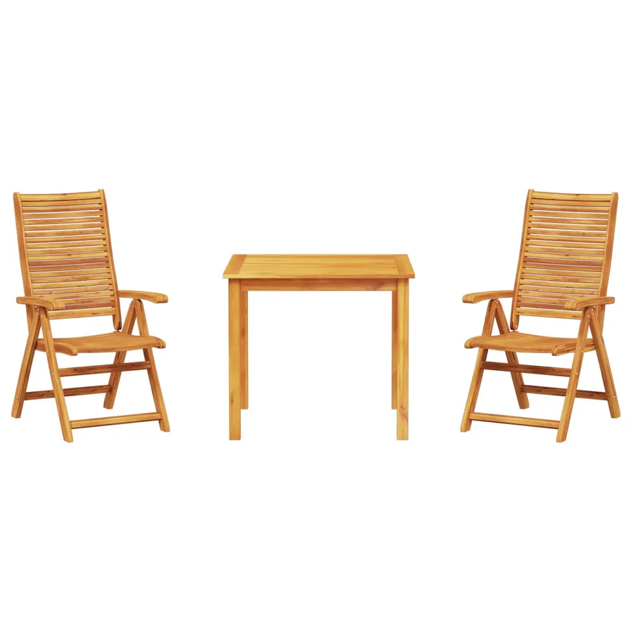 Ensemble de salle à manger pour jardin 3 pcs Marron - 7