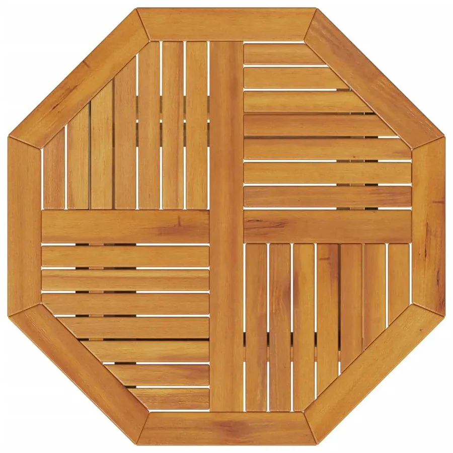 Ensemble bistro pliant 3 pcs Marron Bois d'Acacia Massif - 12