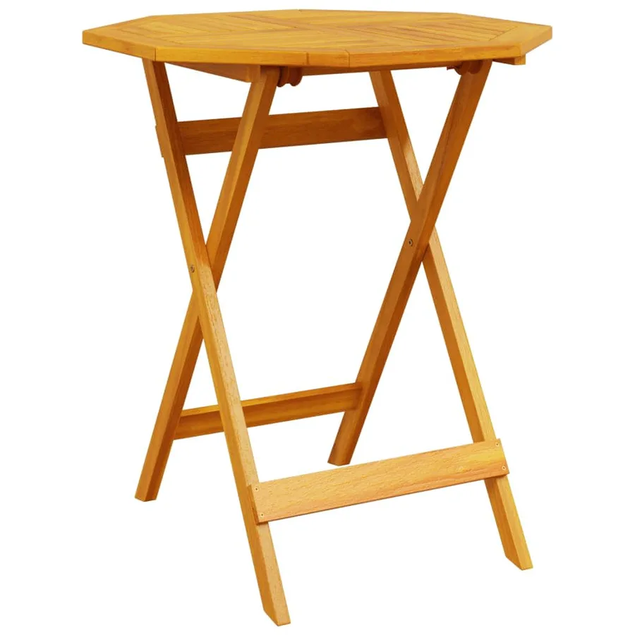 Ensemble bistro pliant 3 pcs Marron Bois d'Acacia Massif - 7