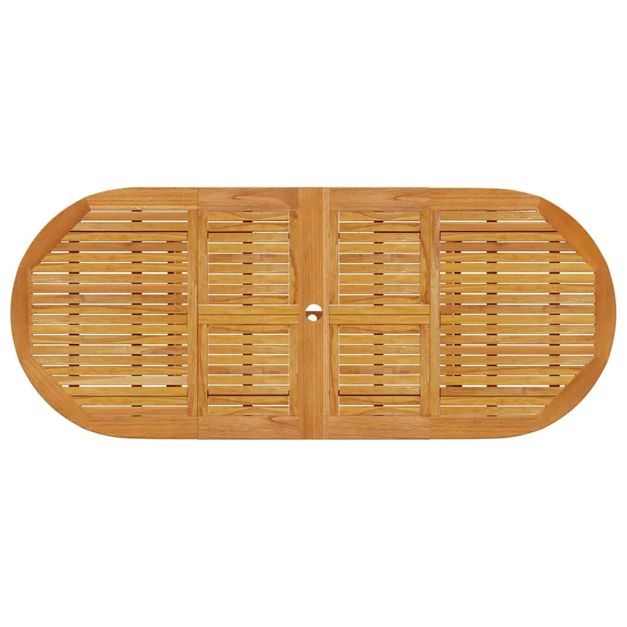 Ensemble de salle à manger pour jardin 9 pcs Marron - 8