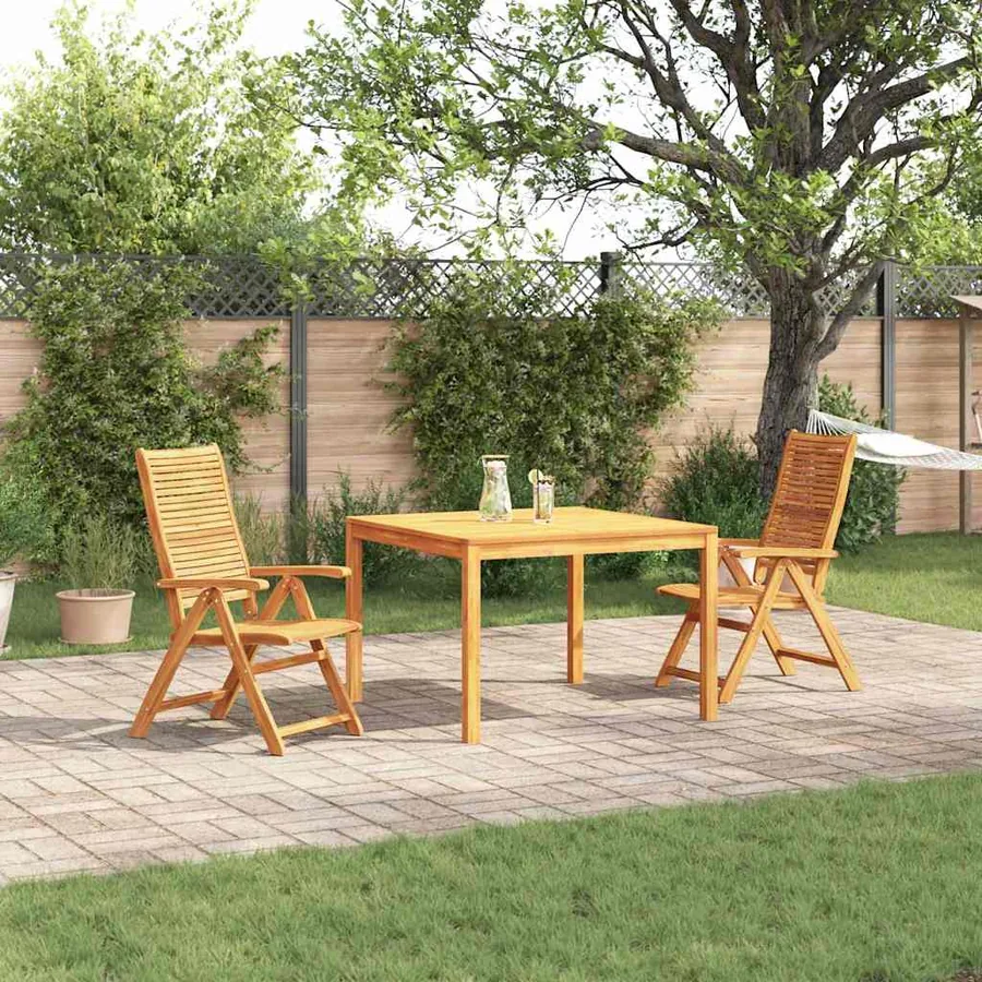 Ensemble de salle à manger pour jardin 3 pcs Marron